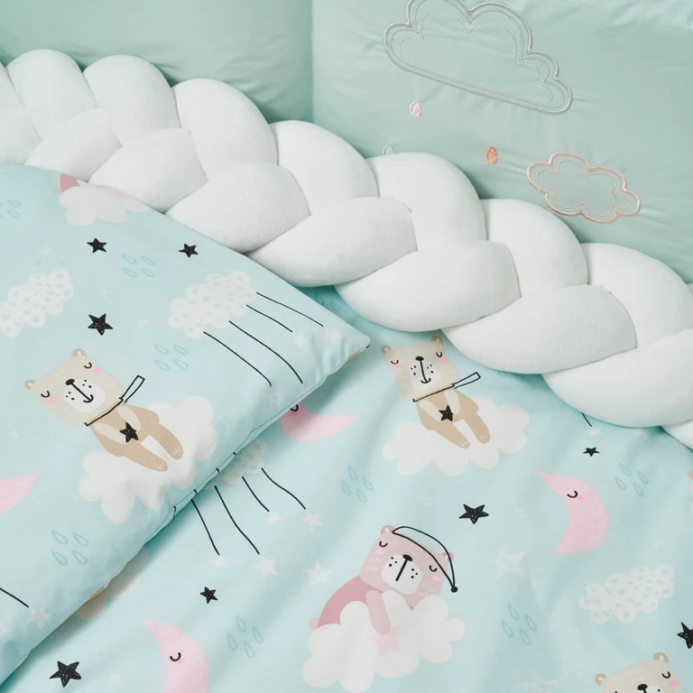 Постільний комплект 7 ел Twins Fluffy Puffy 4076-TFP-14, mint